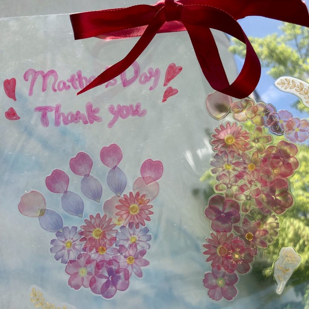 お花シールで手形・足形・写真アート作ろう♬